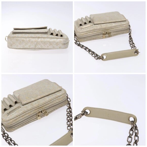 LOUIS VUITTON Monogram Shine McKenna Shoulder Bag Gold M92363 LV Auth 141900 - Picture 15 of 16